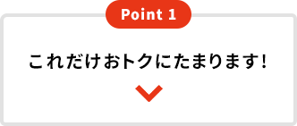 これだけおトクにたまります!